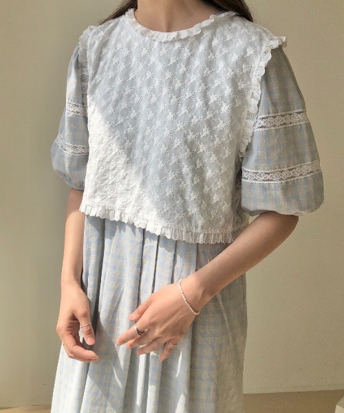 sakishimatokyo（サキシマトーキョー）の「【ZOZO限定】サキシマamp「オハナリボンノブラウスベスト」（ベスト・レディース・ホワイト・FREE）」の7枚目の写真