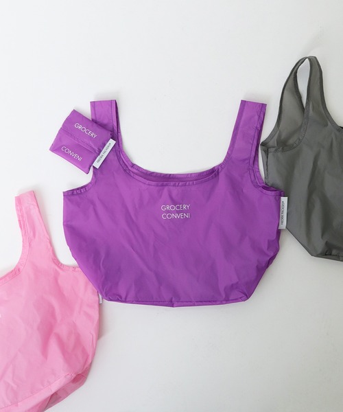 FREDRIK PACKERS（フレドリックパッカーズ）の「FREDRIK PACKERS / フレドリックパッカーズ  コンビニバッグ エコバッグ CONVENI BAG･･（エコバッグ/サブバッグ・レディース・グリーン/ライトブルー/パープル/ブラック/ピンク/グレー・FREE）」の5枚目の写真