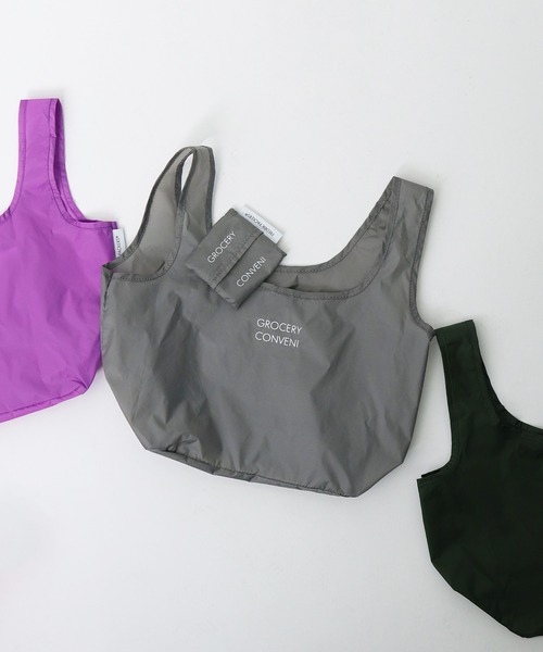 FREDRIK PACKERS（フレドリックパッカーズ）の「FREDRIK PACKERS / フレドリックパッカーズ  コンビニバッグ エコバッグ CONVENI BAG･･（エコバッグ/サブバッグ・レディース・グリーン/ライトブルー/パープル/ブラック/ピンク/グレー・FREE）」の3枚目の写真