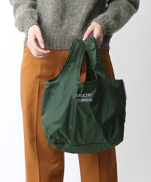 FREDRIK PACKERS（フレドリックパッカーズ）の「FREDRIK PACKERS / フレドリックパッカーズ  コンビニバッグ エコバッグ CONVENI BAG･･（エコバッグ/サブバッグ・レディース・グリーン/ライトブルー/パープル/ブラック/ピンク/グレー・FREE）」の4枚目の写真