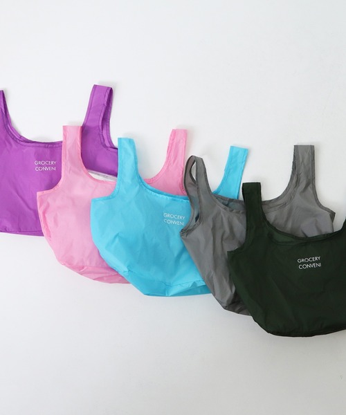 FREDRIK PACKERS（フレドリックパッカーズ）の「FREDRIK PACKERS / フレドリックパッカーズ  コンビニバッグ エコバッグ CONVENI BAG･･（エコバッグ/サブバッグ・レディース・グリーン/ライトブルー/パープル/ブラック/ピンク/グレー・FREE）」の19枚目の写真