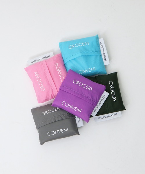 FREDRIK PACKERS（フレドリックパッカーズ）の「FREDRIK PACKERS / フレドリックパッカーズ  コンビニバッグ エコバッグ CONVENI BAG･･（エコバッグ/サブバッグ・レディース・グリーン/ライトブルー/パープル/ブラック/ピンク/グレー・FREE）」の20枚目の写真
