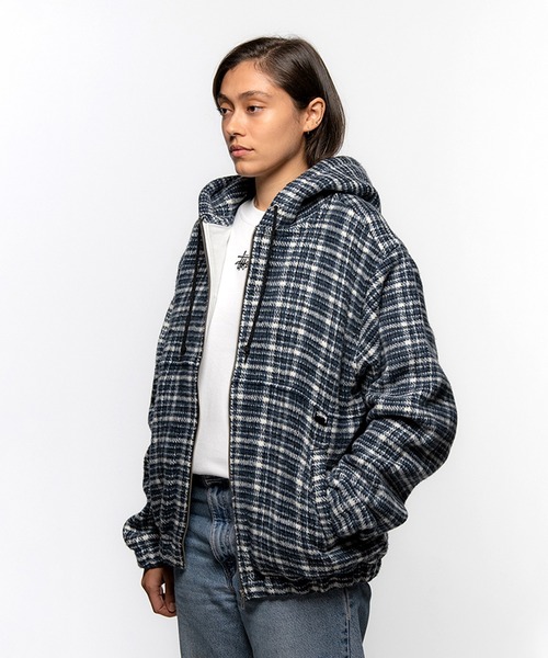stussy flannel work jacket チェック ジャケット