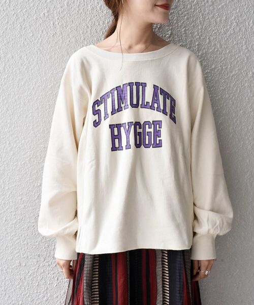 ＋81BRANCA（ハチイチブランカ）の「【WEB限定/SHIPS別注】81BRANCA:カレッジスウェット◇（スウェット・レディース・チャコールグレー/オフホワイト/イエロー・SMALL/MEDIUM）」の4枚目の写真