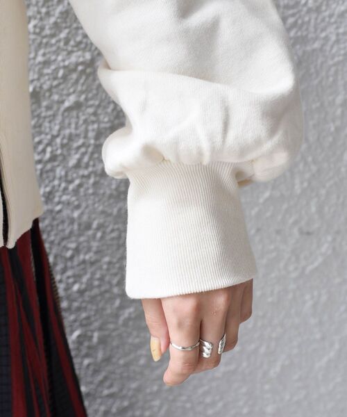 ＋81BRANCA（ハチイチブランカ）の「【WEB限定/SHIPS別注】81BRANCA:カレッジスウェット◇（スウェット・レディース・チャコールグレー/オフホワイト/イエロー・SMALL/MEDIUM）」の11枚目の写真