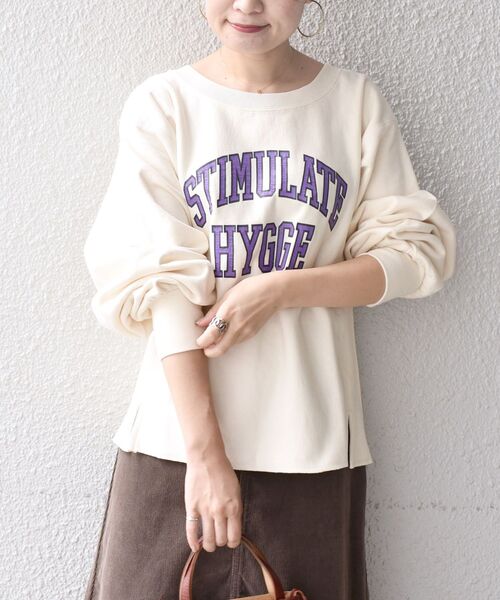 ＋81BRANCA（ハチイチブランカ）の「【WEB限定/SHIPS別注】81BRANCA:カレッジスウェット◇（スウェット・レディース・チャコールグレー/オフホワイト/イエロー・SMALL/MEDIUM）」の15枚目の写真