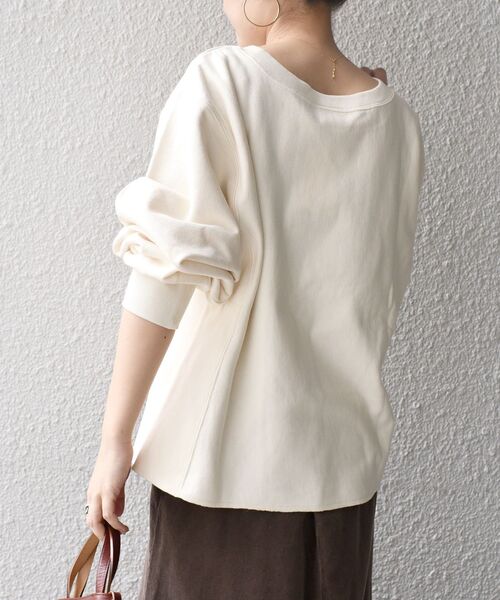 ＋81BRANCA（ハチイチブランカ）の「【WEB限定/SHIPS別注】81BRANCA:カレッジスウェット◇（スウェット・レディース・チャコールグレー/オフホワイト/イエロー・SMALL/MEDIUM）」の16枚目の写真