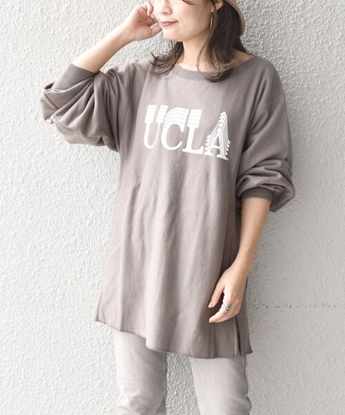 ＋81BRANCA（ハチイチブランカ）の「【WEB限定/SHIPS別注】81BRANCA:カレッジスウェット◇（スウェット・レディース・チャコールグレー/オフホワイト/イエロー・SMALL/MEDIUM）」の18枚目の写真