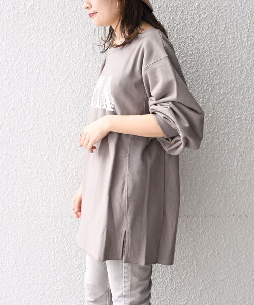 ＋81BRANCA（ハチイチブランカ）の「【WEB限定/SHIPS別注】81BRANCA:カレッジスウェット◇（スウェット・レディース・チャコールグレー/オフホワイト/イエロー・SMALL/MEDIUM）」の20枚目の写真