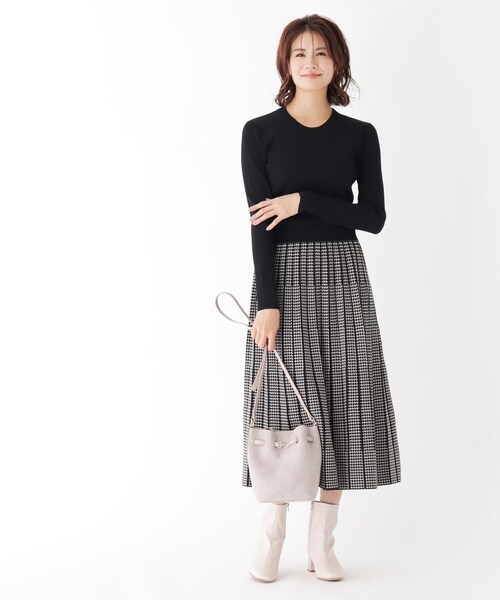 セール ジャカードプリーツニットワンピース ワンピース Index インデックス のファッション通販 Zozotown