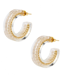 Another Edition | アクリルモチーフフープピアス/AE A MTF フープP(ピアス（両耳用）)