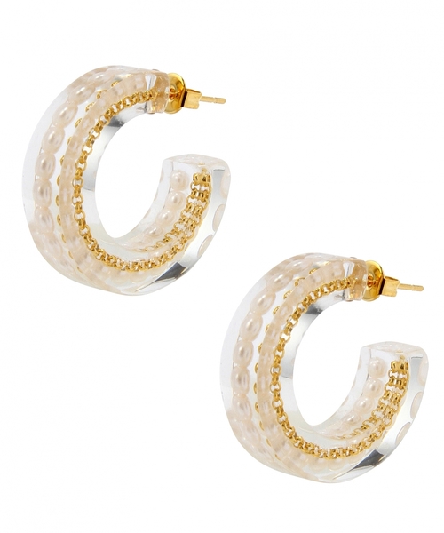 Another Edition（アナザーエディション）の「アクリルモチーフフープピアス/AE A MTF フープP（ピアス（両耳用）・レディース・その他1/その他2・フリー）」の2枚目の写真