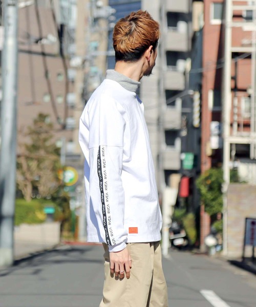 RVCA（ルーカ）の「RVCA メンズ  BIG BACK RVCA LT ロングスリーブＴシャツ【2021年春夏モデル】/ルーカ 長袖 ロンT（Tシャツ/カットソー・メンズ・ホワイト/ブラック/ベージュ・SMALL/MEDIUM/LARGE）」の7枚目の写真