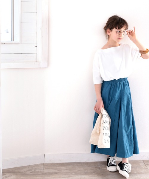 classicalelf（クラシカルエルフ）の「≪キッズ≫綿100%　上質コットン。華奢見せ、ルーズプルオーバー（Tシャツ/カットソー・キッズ・ホワイト/ブラック/モカ・130/140/150/160）」の16枚目の写真