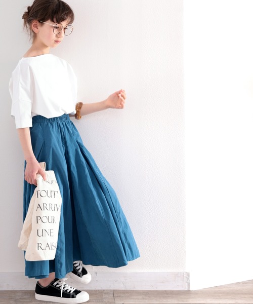 classicalelf（クラシカルエルフ）の「≪キッズ≫綿100%　上質コットン。華奢見せ、ルーズプルオーバー（Tシャツ/カットソー・キッズ・ホワイト/ブラック/モカ・130/140/150/160）」の10枚目の写真