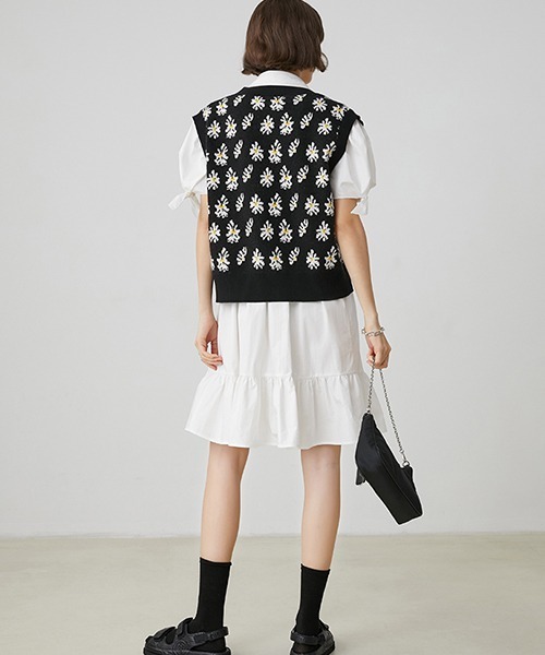 Fano Studios(ファノ ストゥディオズ)の「【Fano Studios】Puff sleeve frilled shirt dress FX20L192(シャツワンピース・レディース・ホワイト・M/L/S)」の9枚目の写真