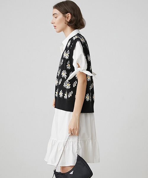 Fano Studios(ファノ ストゥディオズ)の「【Fano Studios】Puff sleeve frilled shirt dress FX20L192(シャツワンピース・レディース・ホワイト・M/L/S)」の18枚目の写真