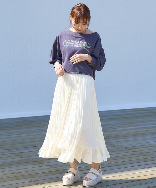 セール】イレヘムプリーツスカート（スカート）｜one after another