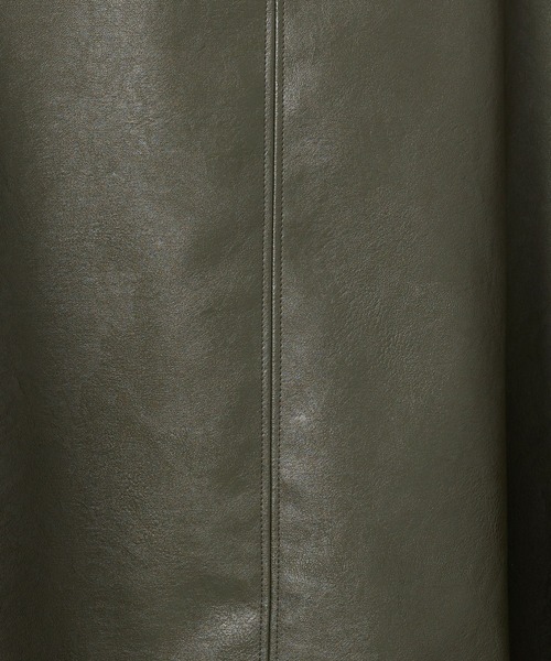 M nort（エムノート）の「【わたなべ麻衣プロデュース】バンドカラーレザーシャツジャケット（シャツ/ブラウス・レディース・グリーン・FREE）」の12枚目の写真