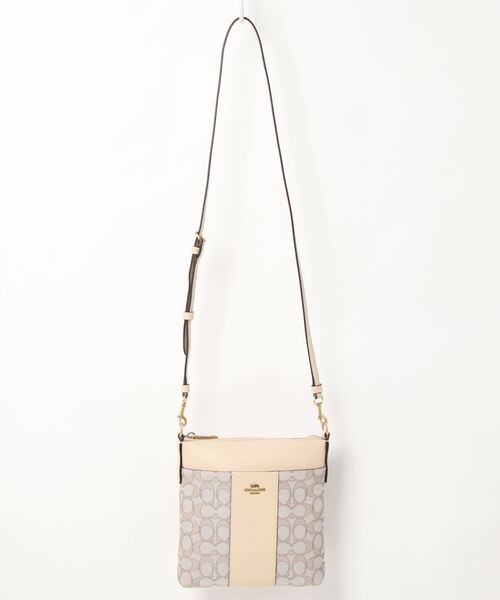 COACH（コーチ）の「キット メッセンジャー クロスボディ シグネチャー ジャカード（ショルダーバッグ・レディース・ベージュ系その他・ﾌﾘ-）」の5枚目の写真