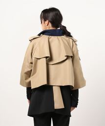 【アウター】サカイレイヤード風 ツイードコート size2 美品】 sacai / サカイ | フリンジツイード スタンドカラー