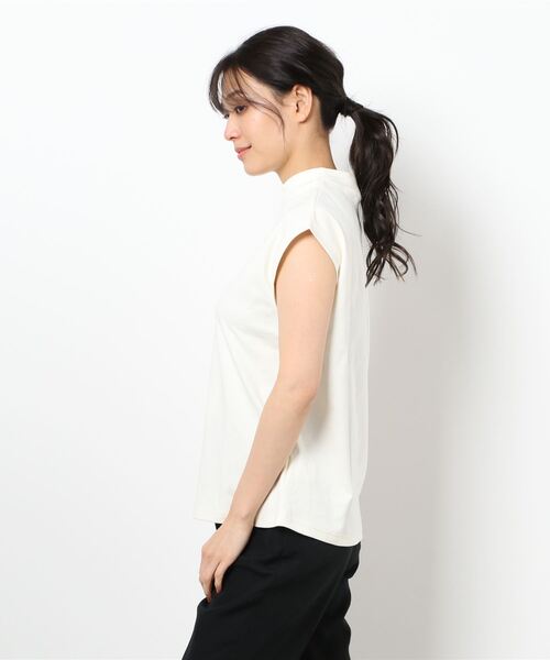 HONEYSUCKLE ROSE（ハニーサックルローズ）の「【HONEYSUCKLE ROSE】モクネックＴシャツ（Tシャツ/カットソー・レディース・ホワイト/ベージュ/ブラック・M/L）」の5枚目の写真