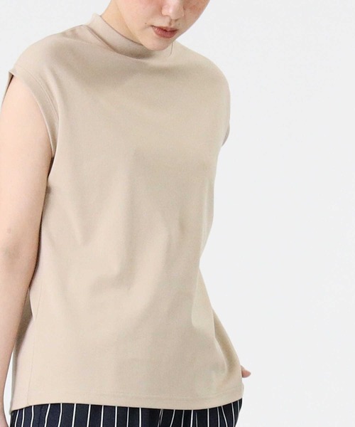 HONEYSUCKLE ROSE（ハニーサックルローズ）の「【HONEYSUCKLE ROSE】モクネックＴシャツ（Tシャツ/カットソー・レディース・ホワイト/ベージュ/ブラック・M/L）」の3枚目の写真
