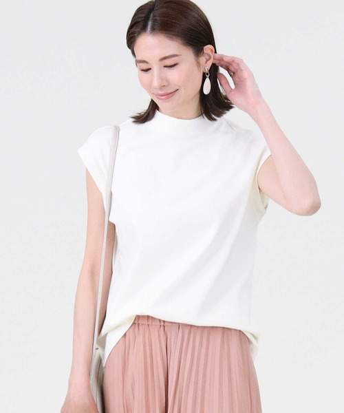 HONEYSUCKLE ROSE（ハニーサックルローズ）の「【HONEYSUCKLE ROSE】モクネックＴシャツ（Tシャツ/カットソー・レディース・ホワイト/ベージュ/ブラック・M/L）」の7枚目の写真