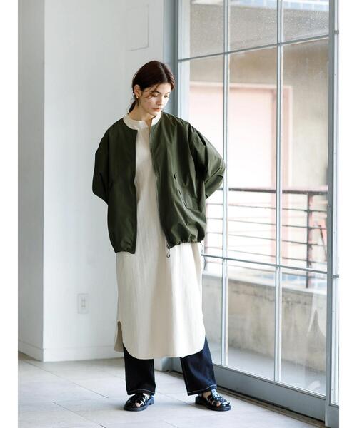 koe(コエ)の「ヘンリーネックワンピース*(ワンピース・レディース・ライトベージュ/ブラウン/カーキ・FREE)」の18枚目の写真