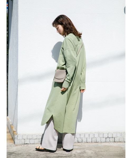 koe(コエ)の「ヘンリーネックワンピース*(ワンピース・レディース・ライトベージュ/ブラウン/カーキ・FREE)」の6枚目の写真