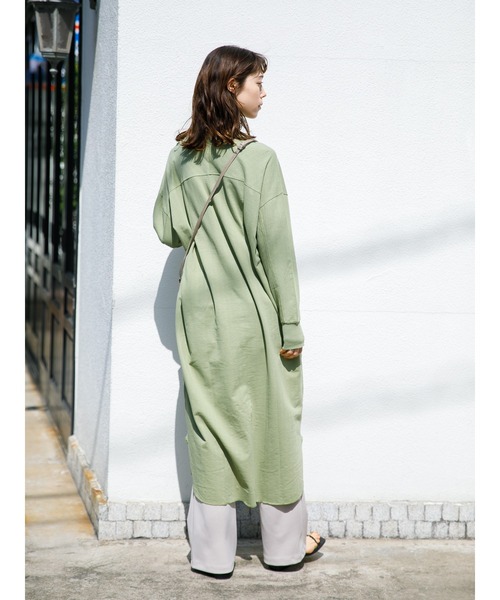 koe(コエ)の「ヘンリーネックワンピース*(ワンピース・レディース・ライトベージュ/ブラウン/カーキ・FREE)」の7枚目の写真