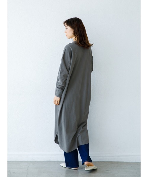 koe(コエ)の「ヘンリーネックワンピース*(ワンピース・レディース・ライトベージュ/ブラウン/カーキ・FREE)」の13枚目の写真