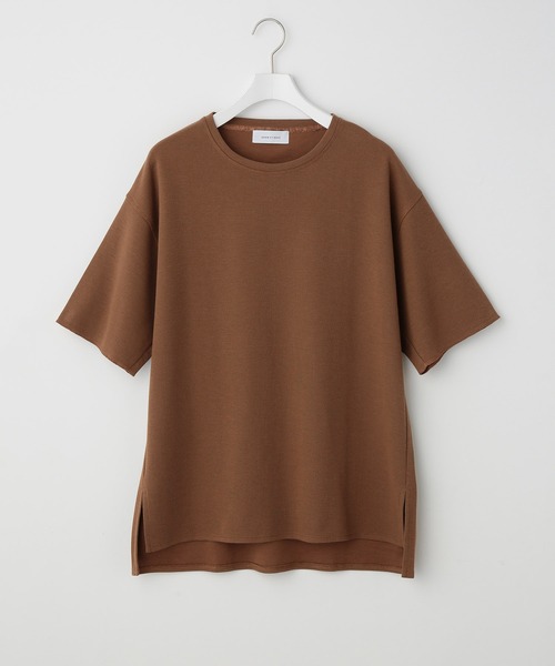 ADAM ET ROPE'(アダムエロペ)の「サーフニットスリットT(Tシャツ/カットソー・メンズ・ホワイト/ブラウン/カーキ・M/L)」の1枚目の写真
