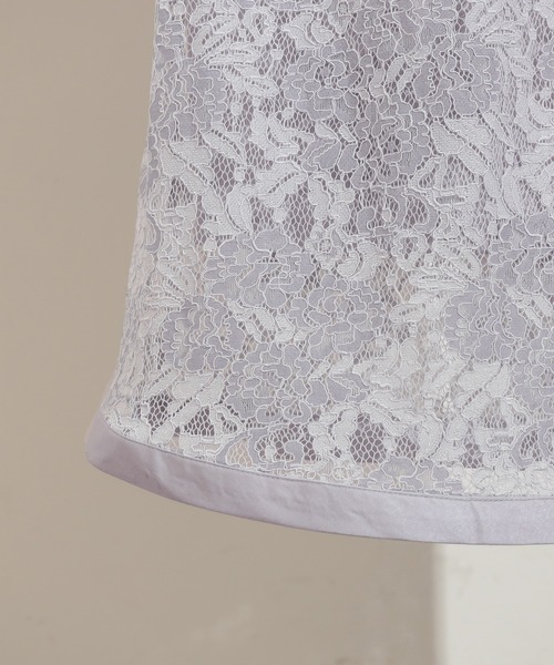 natural couture（ナチュラルクチュール）の「袖口パイピング7分袖レースワンピース（ワンピース・レディース・ベージュ/アイボリー/ラベンダー・FREE）」の18枚目の写真