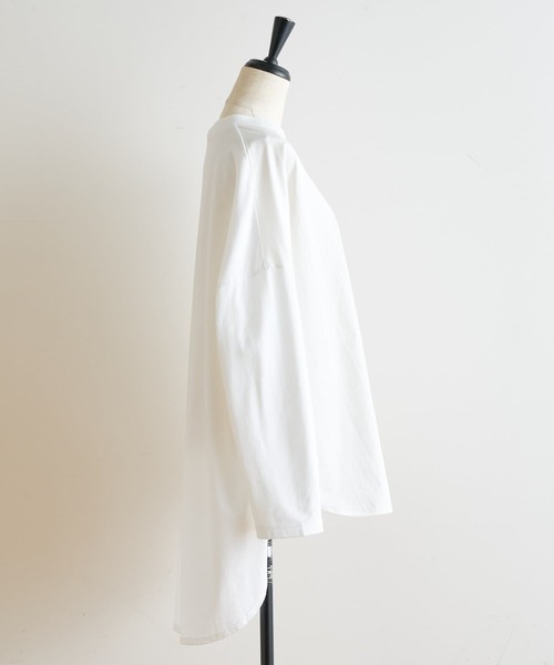 BEARDSLEY（ビアズリー）の「布帛コンビカットソー（Tシャツ/カットソー・レディース・ホワイト/ネイビー・FREE）」の12枚目の写真