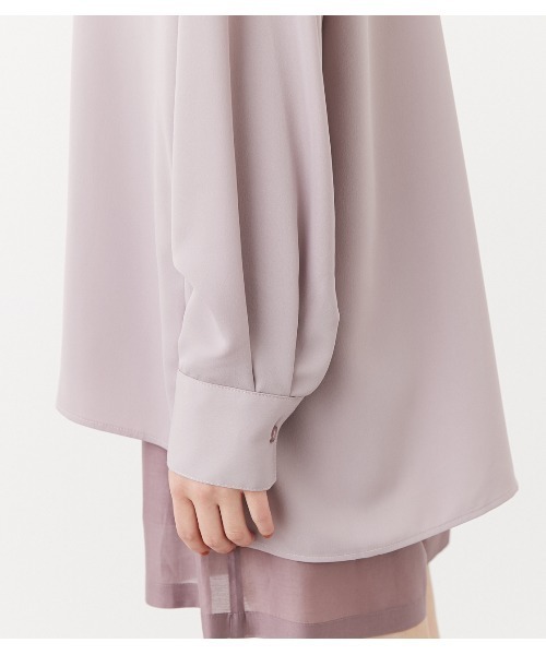 rienda(リエンダ)の「シンプルレディーシャツ(シャツ/ブラウス・レディース・ブラウン/ライトパープル/ライトベージュ・FREE)」の12枚目の写真