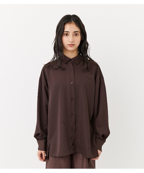 rienda(リエンダ)の「シンプルレディーシャツ(シャツ/ブラウス・レディース・ブラウン/ライトパープル/ライトベージュ・FREE)」の13枚目の写真