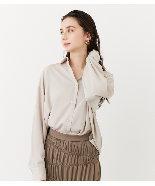 rienda(リエンダ)の「シンプルレディーシャツ(シャツ/ブラウス・レディース・ブラウン/ライトパープル/ライトベージュ・FREE)」の17枚目の写真