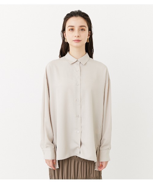 rienda(リエンダ)の「シンプルレディーシャツ(シャツ/ブラウス・レディース・ブラウン/ライトパープル/ライトベージュ・FREE)」の7枚目の写真