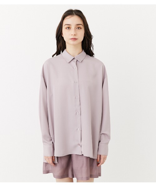 rienda(リエンダ)の「シンプルレディーシャツ(シャツ/ブラウス・レディース・ブラウン/ライトパープル/ライトベージュ・FREE)」の8枚目の写真