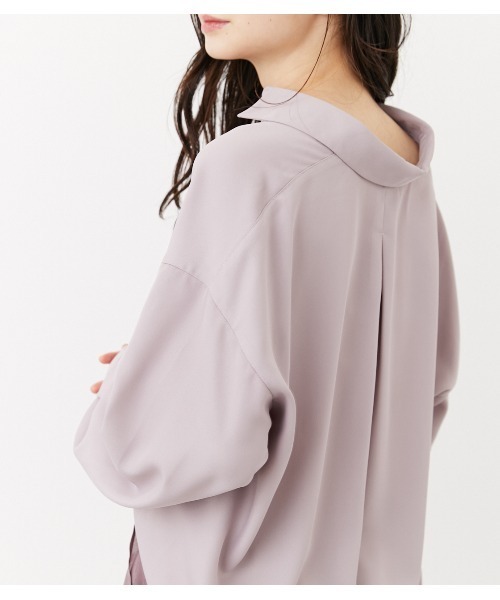 rienda(リエンダ)の「シンプルレディーシャツ(シャツ/ブラウス・レディース・ブラウン/ライトパープル/ライトベージュ・FREE)」の18枚目の写真