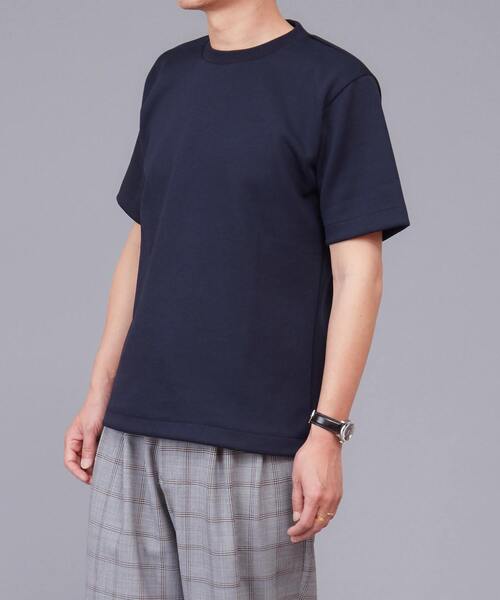 EYE. D WEARing（アイディウェアリング）の「EYE.D WEARingハイゲージダブルエアーＴシャツ（Tシャツ/カットソー・メンズ・ホワイト/ベージュ系その他/ネイビー・3/4/5）」の4枚目の写真