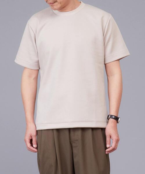 EYE. D WEARing（アイディウェアリング）の「EYE.D WEARingハイゲージダブルエアーＴシャツ（Tシャツ/カットソー・メンズ・ホワイト/ベージュ系その他/ネイビー・3/4/5）」の9枚目の写真