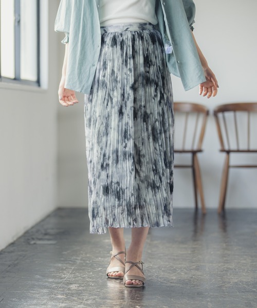 GLOBAL WORK（グローバルワーク）の「ワッシャープリーツスカート/942427（スカート・レディース・チャコールグレー/その他/グレー系その他/イエロー系その他4・FREE）」の7枚目の写真