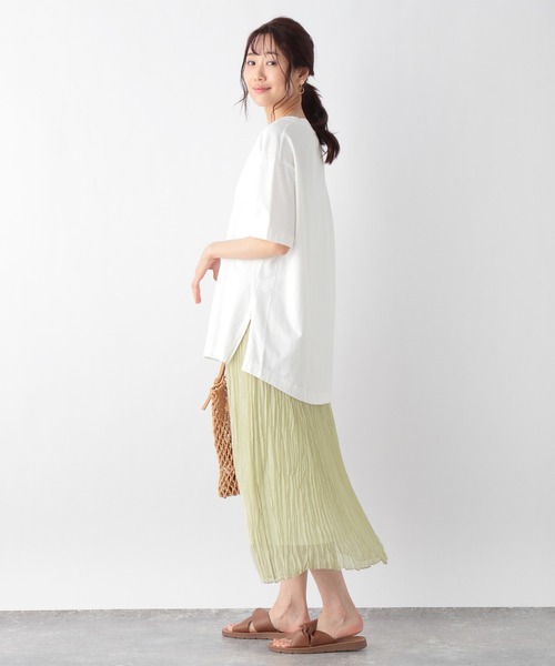 GLOBAL WORK（グローバルワーク）の「ワッシャープリーツスカート/942427（スカート・レディース・チャコールグレー/その他/グレー系その他/イエロー系その他4・FREE）」の5枚目の写真