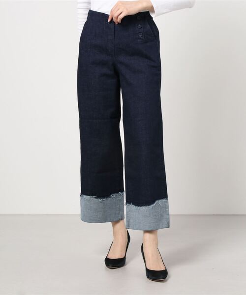 Figments(フィグメンツ)の「フィッシャーマンデニムパンツ(デニムパンツ・レディース・インディゴブルー/ブルー系その他・FREE)」の3枚目の写真