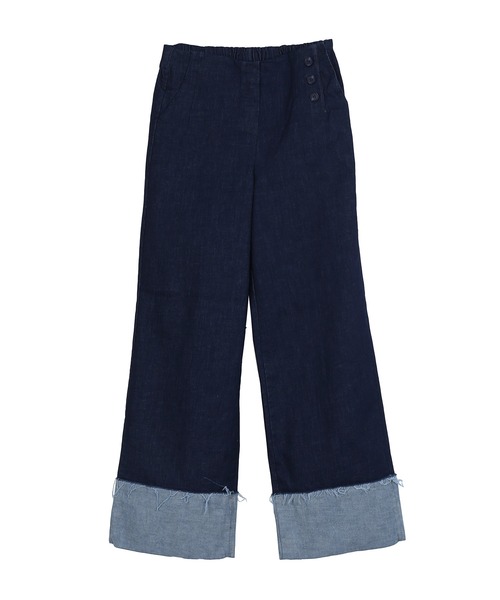 Figments(フィグメンツ)の「フィッシャーマンデニムパンツ(デニムパンツ・レディース・インディゴブルー/ブルー系その他・FREE)」の7枚目の写真