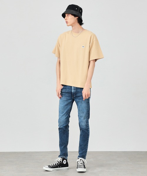 Lee（リー）の「【鹿の子素材】ワンポイント　半袖Tシャツ（Tシャツ/カットソー・メンズ・ブラック/ベージュ/オフホワイト・SMALL/MEDIUM/LARGE/X-LARGE）」の18枚目の写真