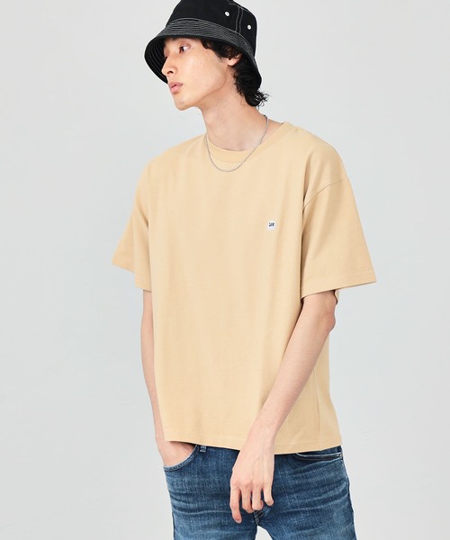 Lee（リー）の「【鹿の子素材】ワンポイント　半袖Tシャツ（Tシャツ/カットソー・メンズ・ブラック/ベージュ/オフホワイト・SMALL/MEDIUM/LARGE/X-LARGE）」の9枚目の写真