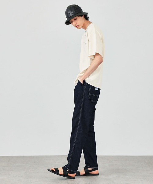 Lee（リー）の「【鹿の子素材】ワンポイント　半袖Tシャツ（Tシャツ/カットソー・メンズ・ブラック/ベージュ/オフホワイト・SMALL/MEDIUM/LARGE/X-LARGE）」の11枚目の写真